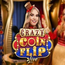 Crazy Coin Flip logo by Evolution at Slotobit CasinoCrazy Coin Flip