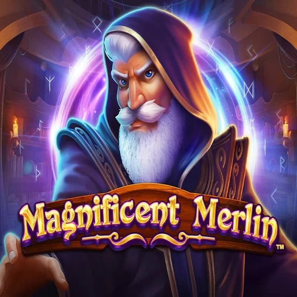 Magnificent Merlin slot logo by Greentube at Slotobit Casino