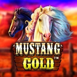 Mustang Gold online game logo by Pragmatic Play on slotobit-nl.com
